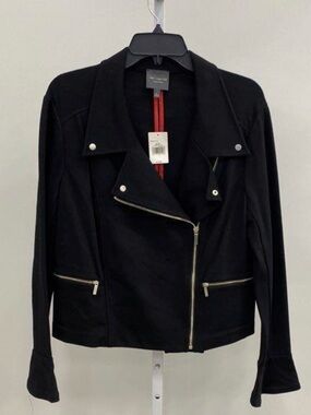 NWT ($119) The Limited Black Asymmetric Zip Moto Jacket, Large